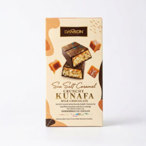 DANSON Crunchy Kunafa Sea Salt Caramel Milk Chocolate Bar (100g)